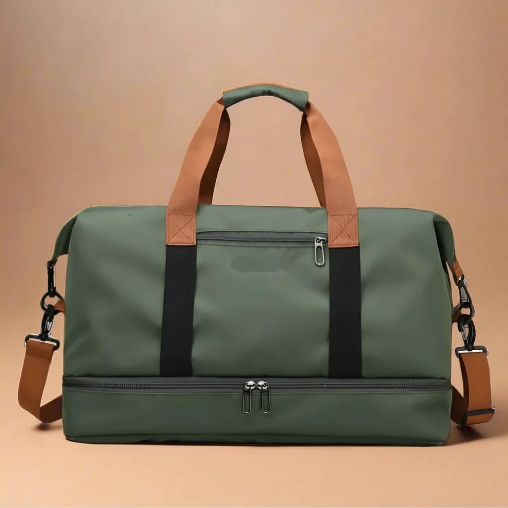 Gym Bag with Shoe Compartment, Waterproof Travel Bag, Weekend Bag with Wet Dry Separation for Swimming and Sports