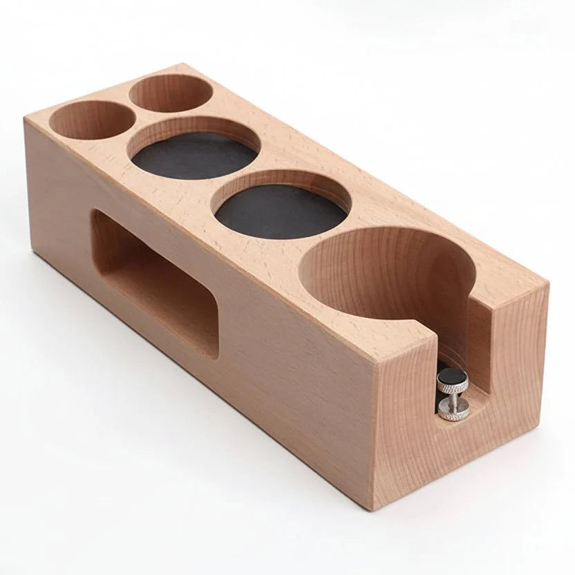 Portafilter Holder, Wooden Tamper Station for 51–53 mm and 58 mm Tampers, Coffee Station Organiser, Coffee Accessories_06