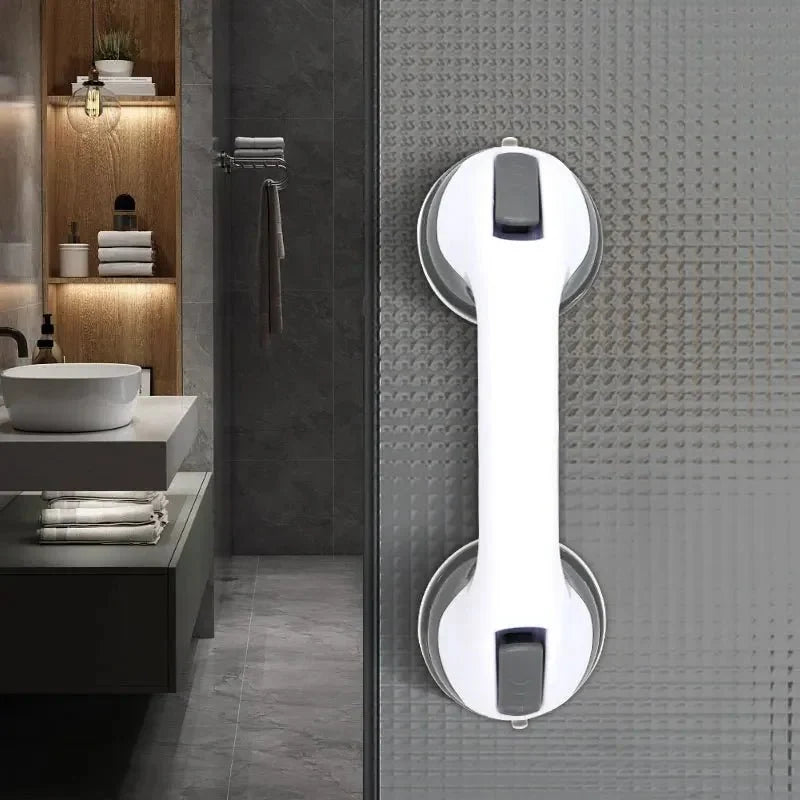 Suction Grab Handle for Bathroom, Shower Grab Bar with Suction Cup Mounting, Bath Handle for Toilet Area and Tiles