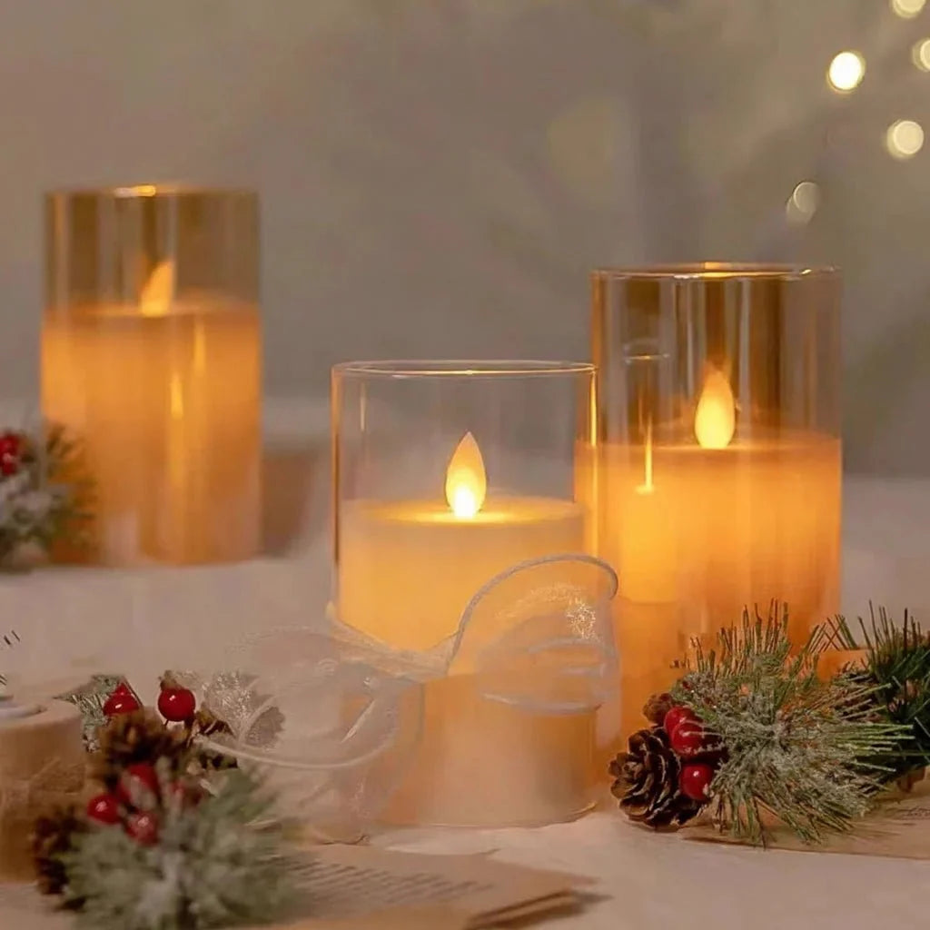 LED Candles Rechargeable, Battery Candles with Flickering Light, Flameless Candles for Home Decor and Bedroom Lighting_00