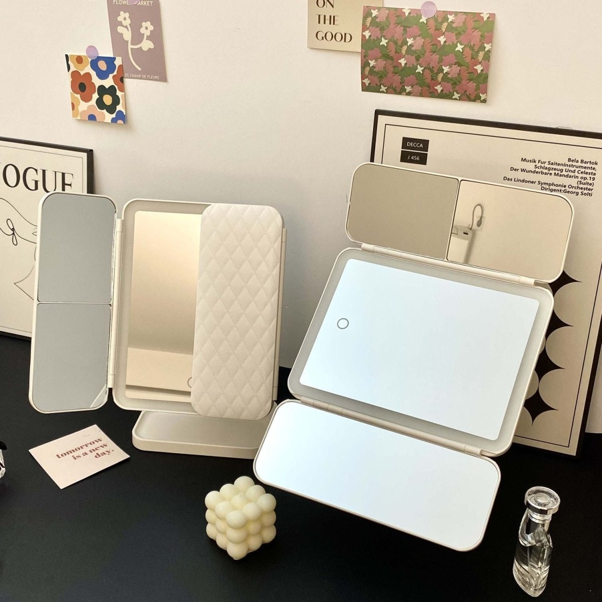 Vanity Mirror with Lights, Tri Fold Dressing Table Mirror with Lights – image 8