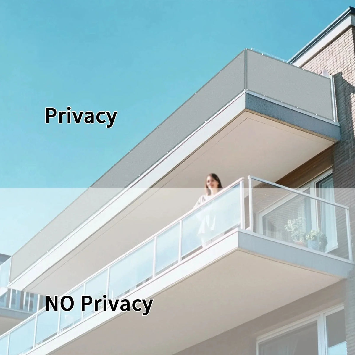 Garden Screening Privacy Screen, Balcony Privacy Screen with Eyelets, Fence Screening, Wind Break with UV Protection_09