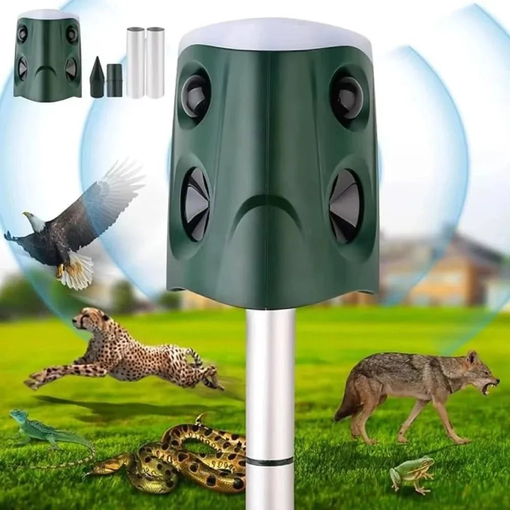 Cat Deterrent for Garden, Ultrasonic Cat and Dog Repeller with Blue LED Light, Cat Repellent for Indoor and Outdoor Use_05