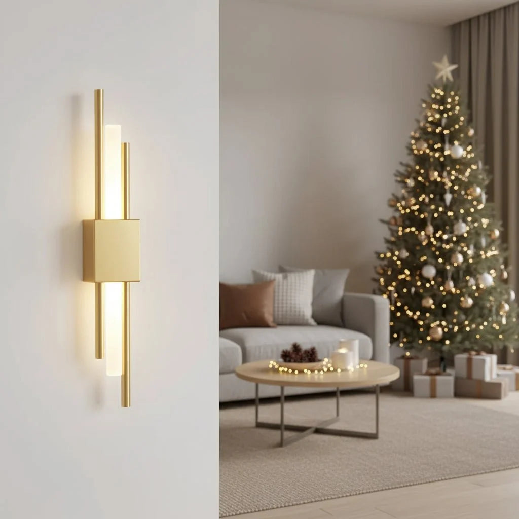 Wall Lights for Living Room, Modern LED Wall Light Dimmable, Wall Lamp in Black or Gold with 3 Colour Temperatures