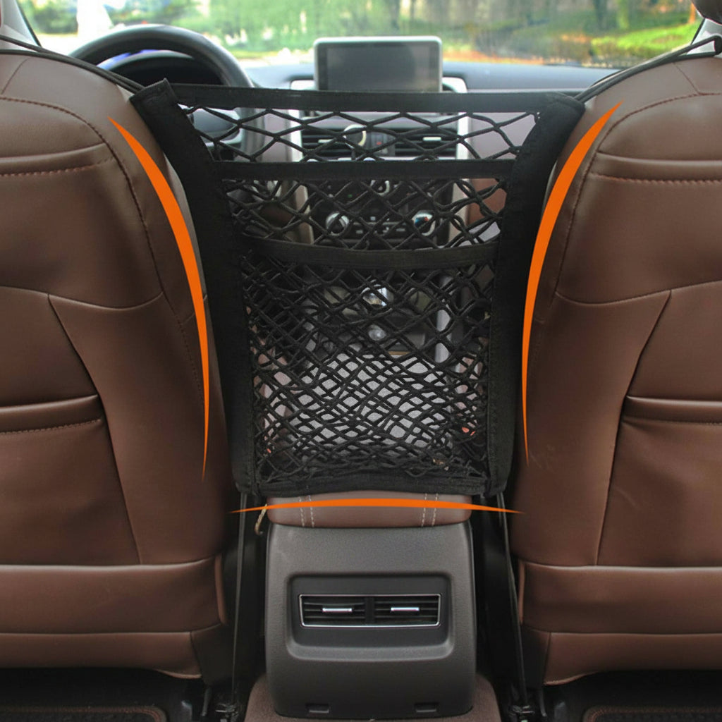 Car Dog Guard, Car Safety Net with Storage Pocket, Dog Car Barrier for Back Seat and Headrests_09