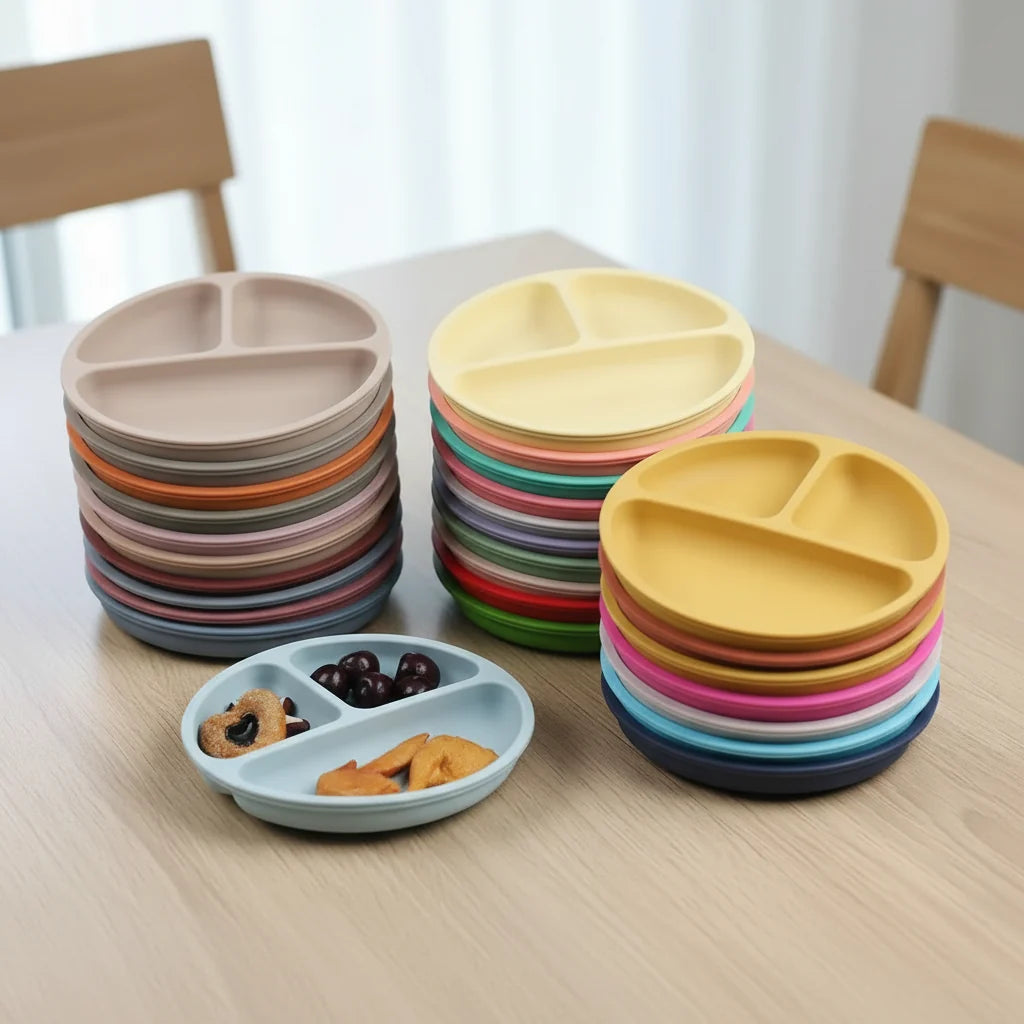 Baby Dinnerware Set, 10 Piece Silicone Weaning Set for Babies and Toddlers