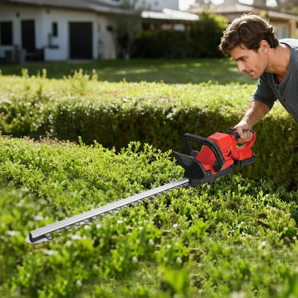 Cordless Hedge Trimmer 21V, Battery Hedge Cutter with 520 mm Blades, Electric Hedge Trimmer with Brushless Motor_01