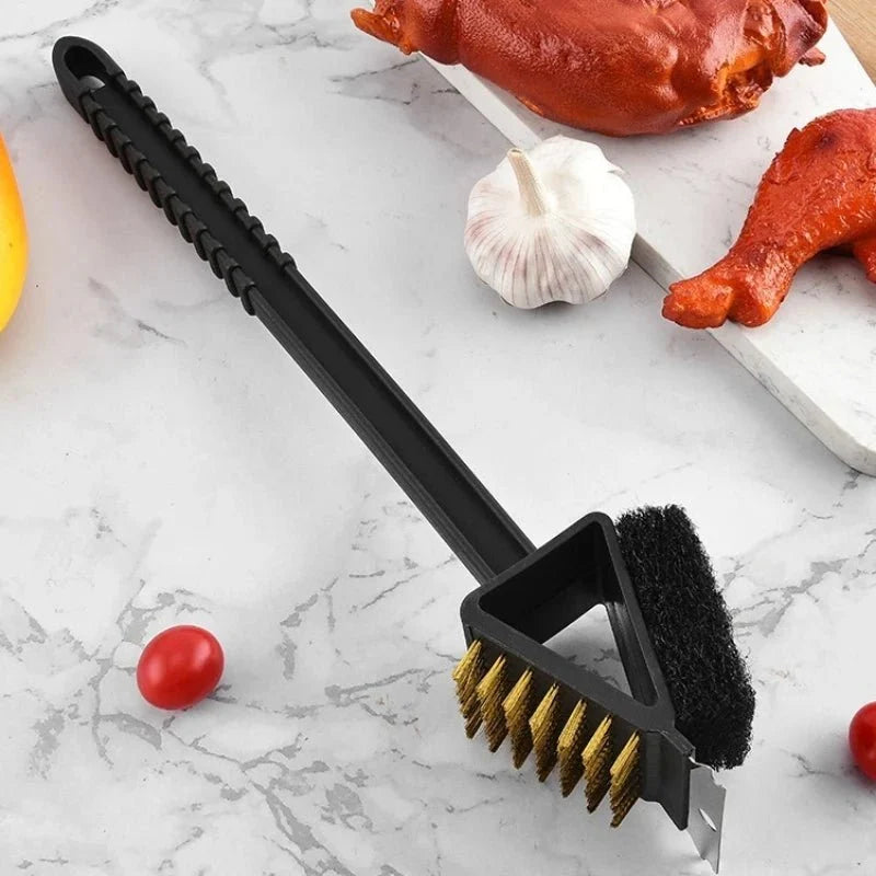BBQ Cleaner with Scraper and Sponge Attachment, Barbecue Cleaning Tool for Grill Grates