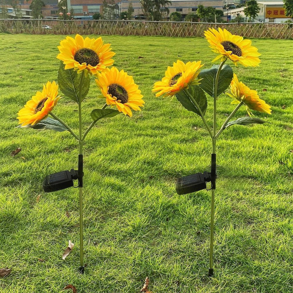 Solar Garden Lights, Waterproof Sunflower Solar Light with Light Sensor, Outdoor Solar Lamp, Garden Decoration Light_04