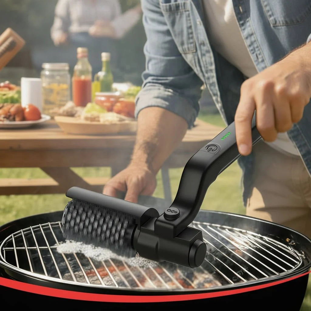 Electric BBQ Cleaner, Electric Cleaning Brush for Grills with 3 Speeds, BBQ Cleaning Brush and Barbecue Accessories_01