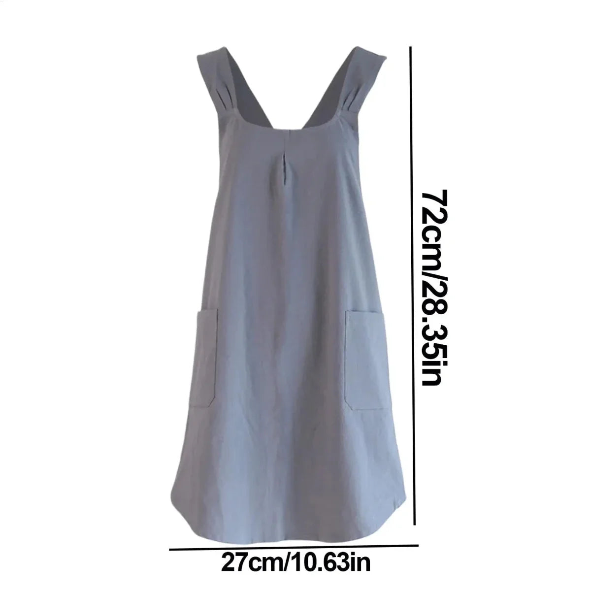 Womens Apron, Cross Back Apron with Pockets, Pinafore Apron Dress, Artist Smock for Baking and Gardening, Pinny_11
