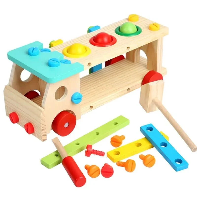 Kids Wooden Tool Kit, Montessori Toys with Toy Tools, Wooden Toys for Role Play, Builder Toys for Creative Play_07