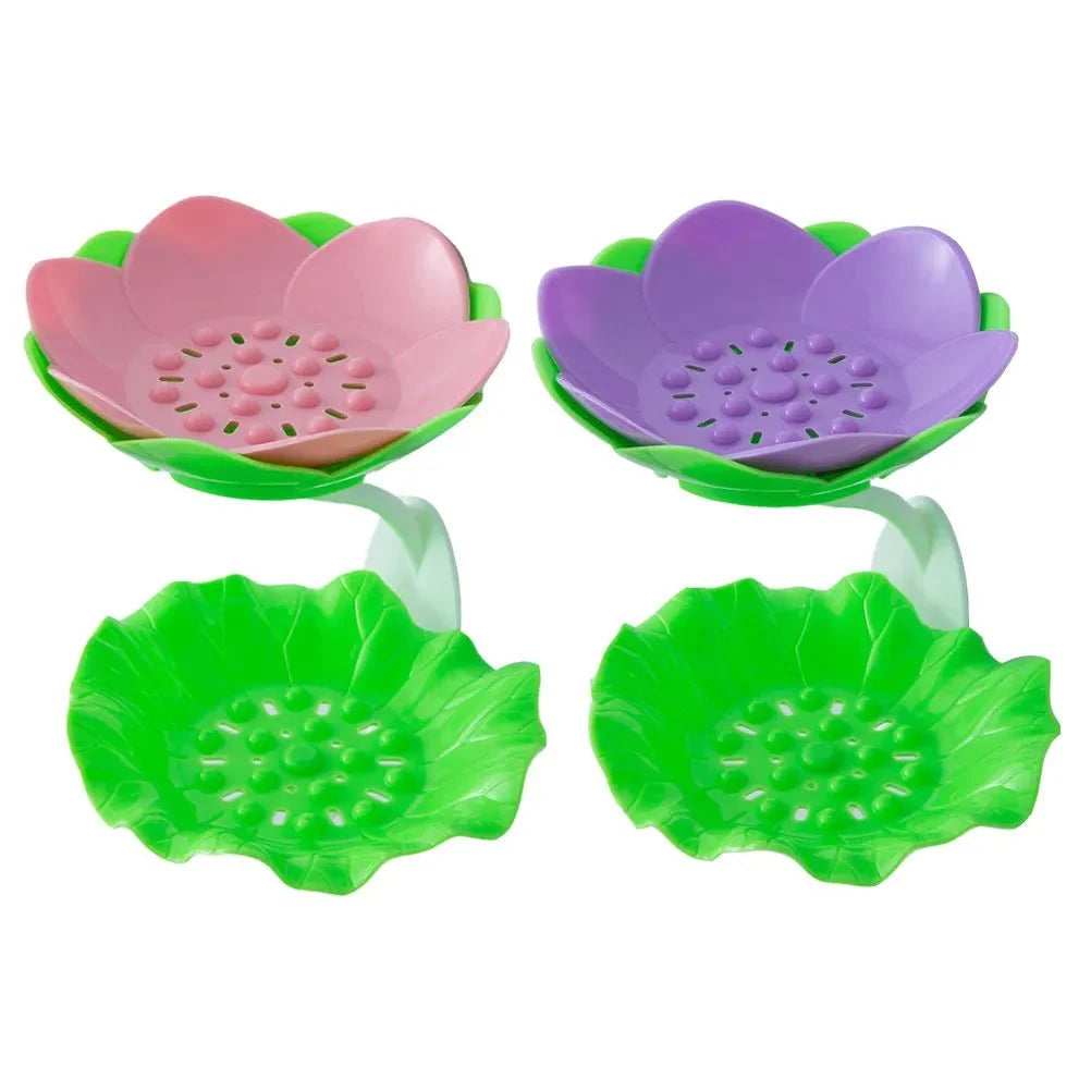 Soap Dish with Drain, Shower Soap Dish for Bathroom Storage, Lotus Soap Holder, Bathroom Accessories for Sink_03