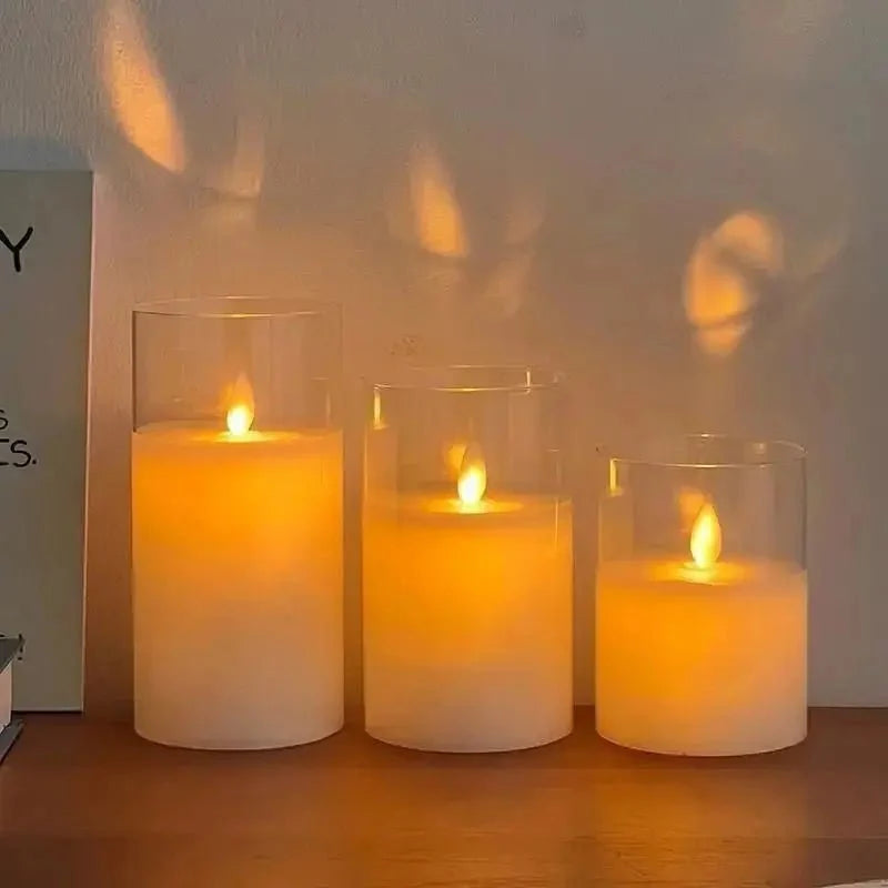 LED Candles Rechargeable, Battery Candles with Flickering Light, Flameless Candles for Home Decor and Bedroom Lighting