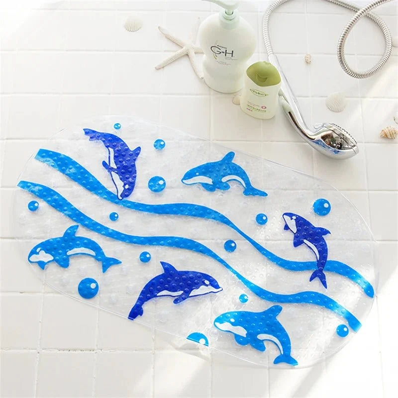 Bathtub Mat for Kids, Non Slip Bath Mat with Massage Texture, Kids Bath Mat with Animal Designs 38 x 69 cm_05