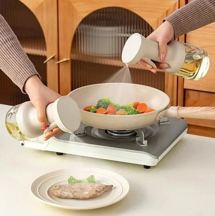 Olive Oil Spray Bottle 280 ml or 450 ml, Glass Oil Sprayer for Cooking, Oil Dispenser for Salad, Kitchen Gadgets_03