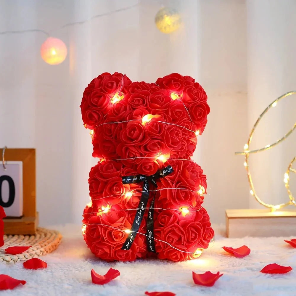 Rose Teddy Bear Gift Set with Lights, Gifts for Her – image 6