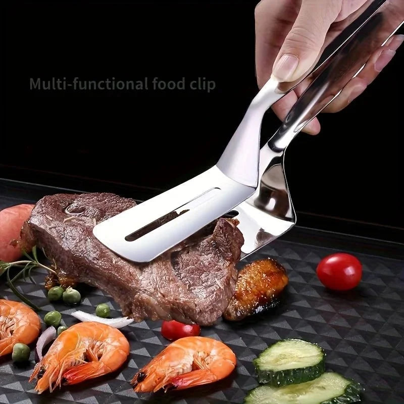 Barbecue Tongs with Spatula in Stainless Steel, Spatula Tongs for Cooking and Serving, BBQ Utensils, BBQ Accessories_03