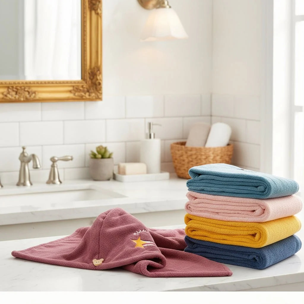 Hair Turban for Women and Girls, Quick Dry Hair Towel Wrap, Coral Fleece Turban Towel for Shower and Spa