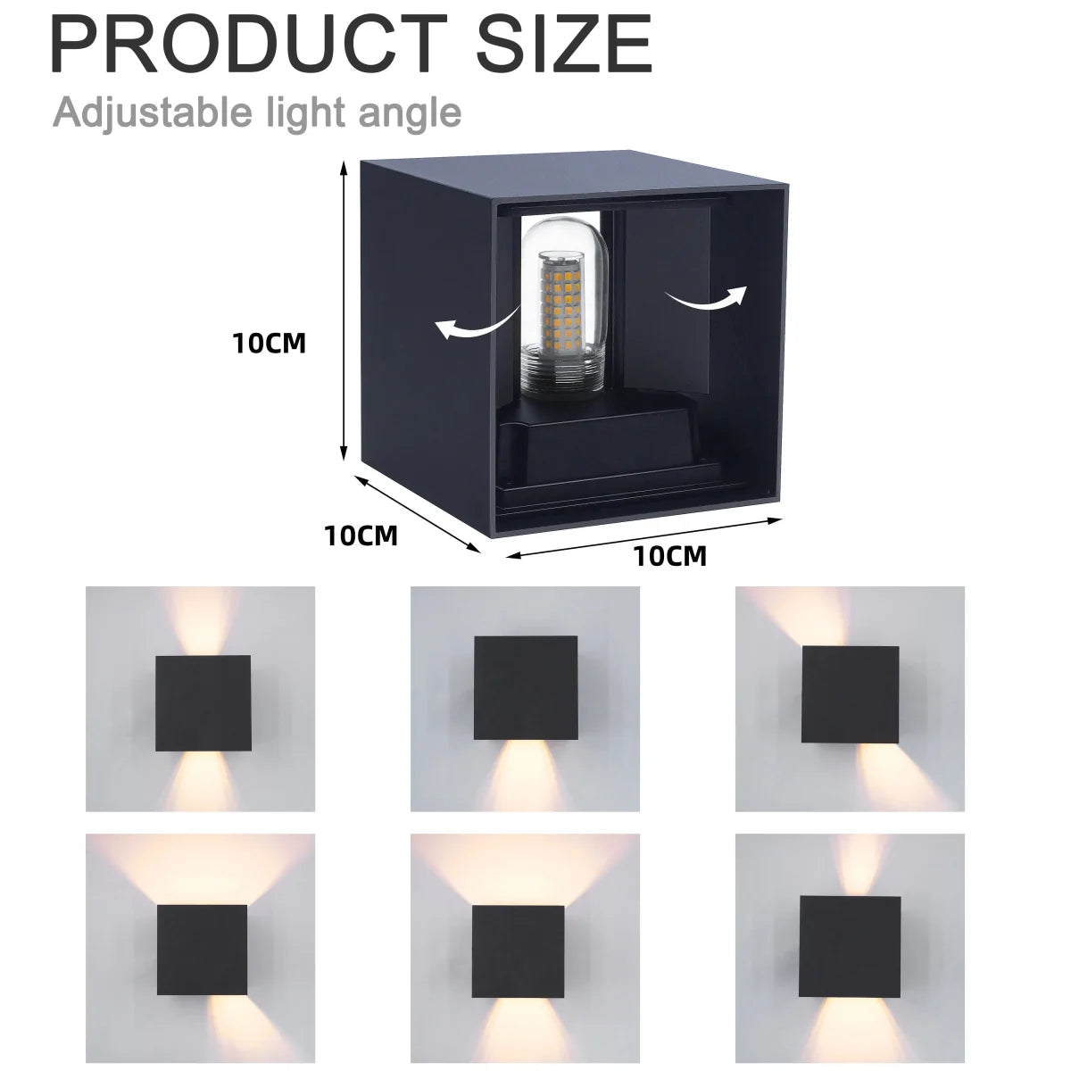 Outdoor Wall Lights, Waterproof Exterior Wall Light, Modern Cube Wall Lamp with G9 Bulb, Indoor and Outdoor Lighting_04