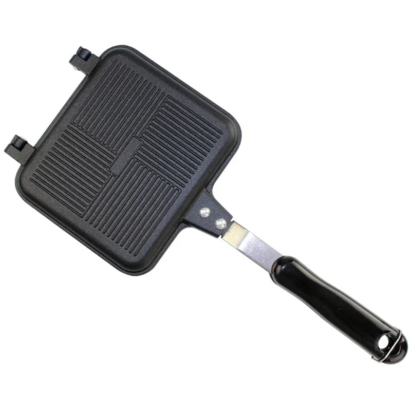 Double Sided Non Stick Frying Pan, Hob Toastie Maker, Sandwich Toaster, Panini Press, Camping Pan for Toast and Eggs_06