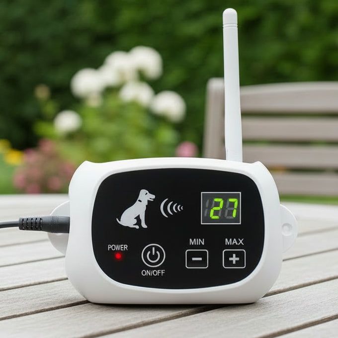 Wireless Dog Fence for Garden, Rechargeable Dog Training Collar, Outdoor Dog Fence with 1 to 3 Collars
