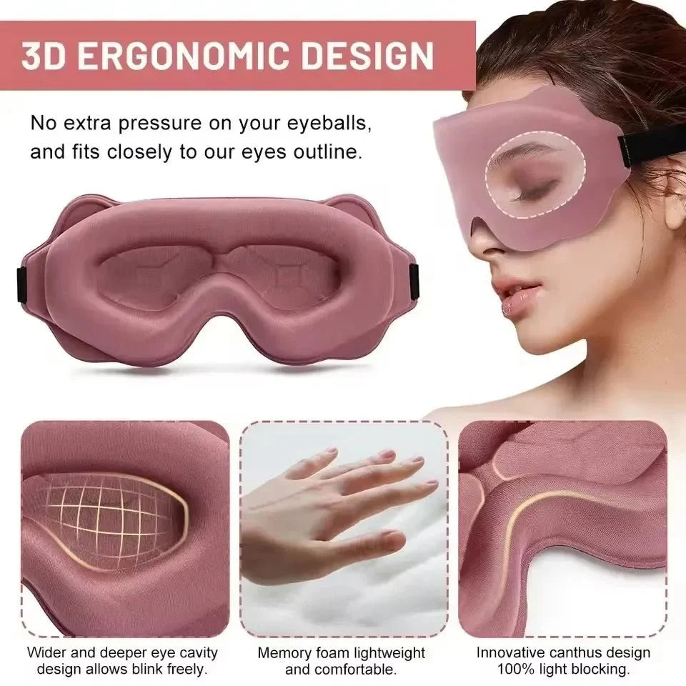 Eye Mask for Sleeping, 6D Memory Foam Sleep Mask for Deep Sleep, Light Blocking Eye Mask for Travel and Eyelashes_04