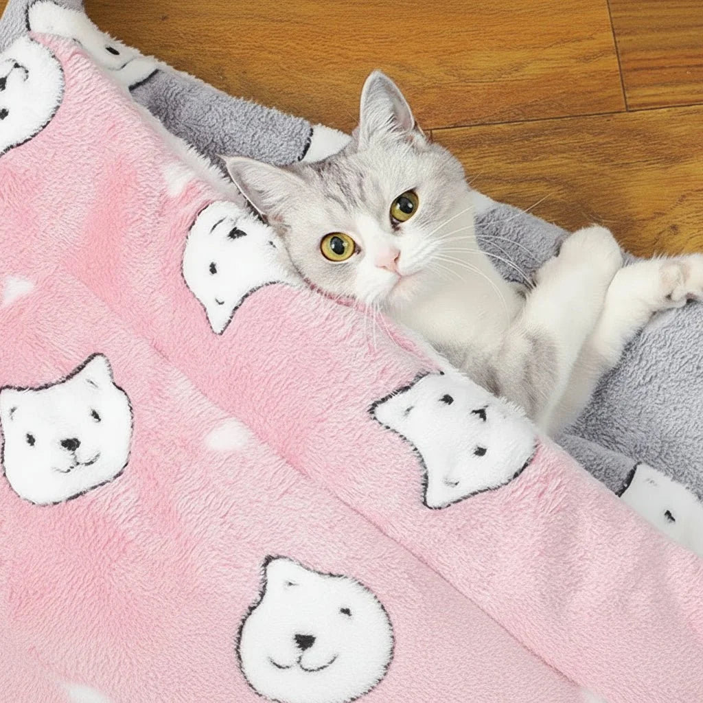 Warm Dog Mat with Soft Flannel Surface, Padded Cat Mat for Sleeping, Soft Pet Mat for Dogs and Cats in 3 Sizes_04