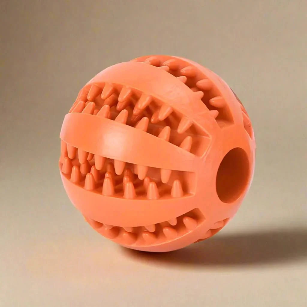 Dog Ball for Treats, Chew Ball for Dogs with Dental Grooves, Interactive Dog Toys for Puppies, Natural Rubber Puppy Toys_03