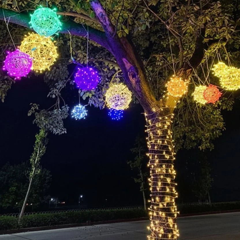 Garden Lights, 20 cm LED Mood Light Sphere for Outdoor Lighting and Ambient Lighting, Decorative Patio Lights