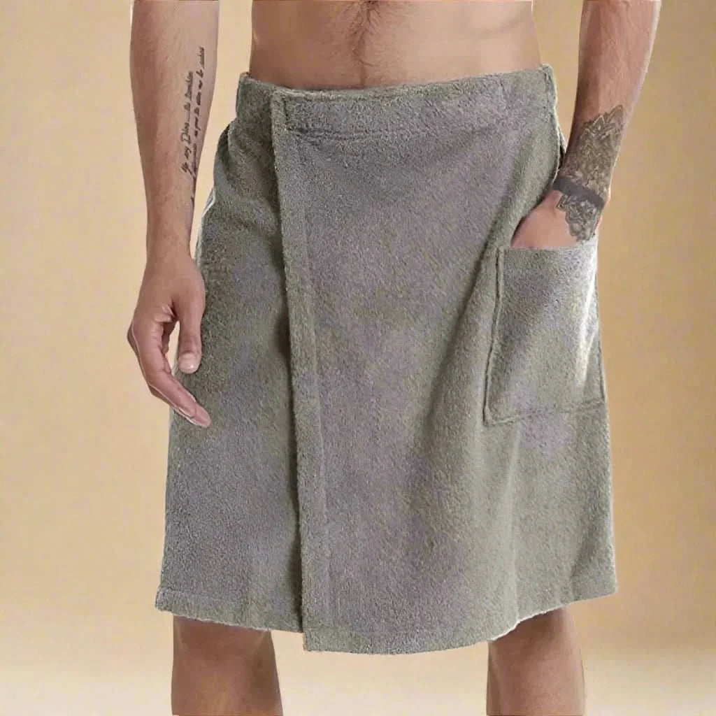 Bath Towel Wrap with Elastic Waistband and Pockets, Quick Dry Towel for Sauna and Swimming, Gym Towel in Coral Fleece_08