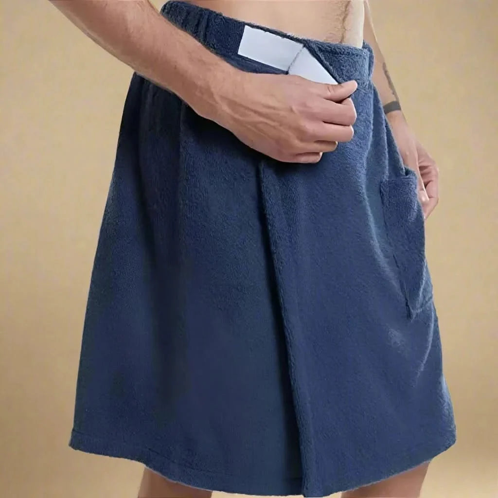 Bath Towel Wrap with Elastic Waistband and Pockets, Quick Dry Towel for Sauna and Swimming, Gym Towel in Coral Fleece_09
