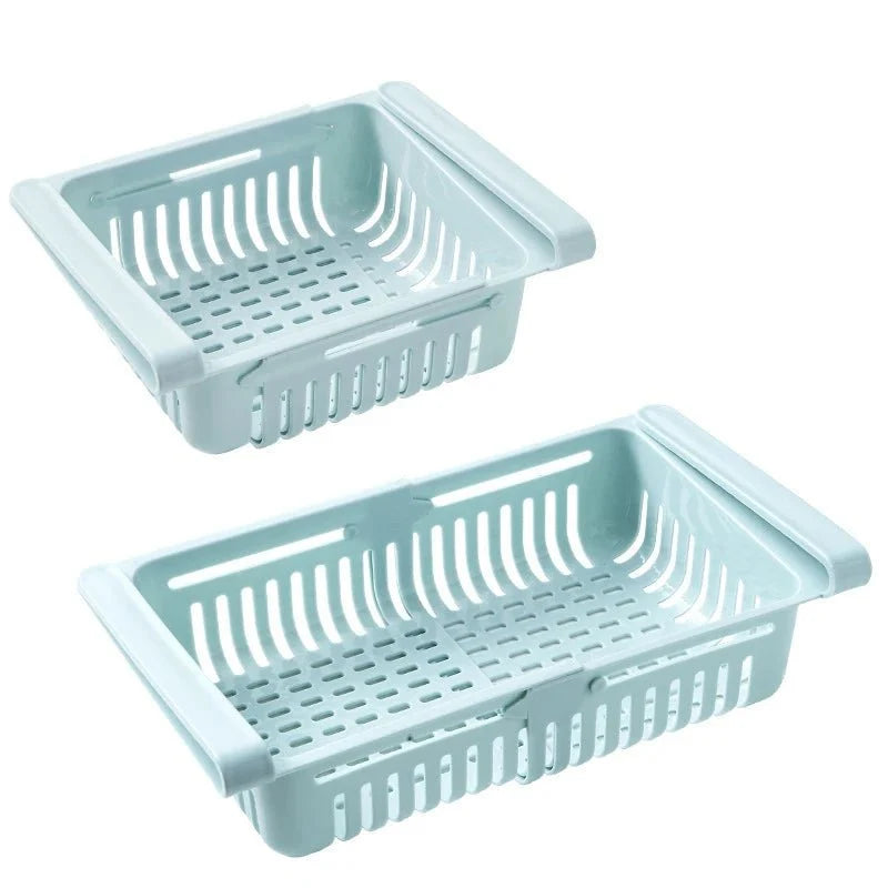Plastic Storage Box for Fridge, Pull Out Fridge Drawer, Hanging Under Shelf Storage Box for Fruit and Eggs_07