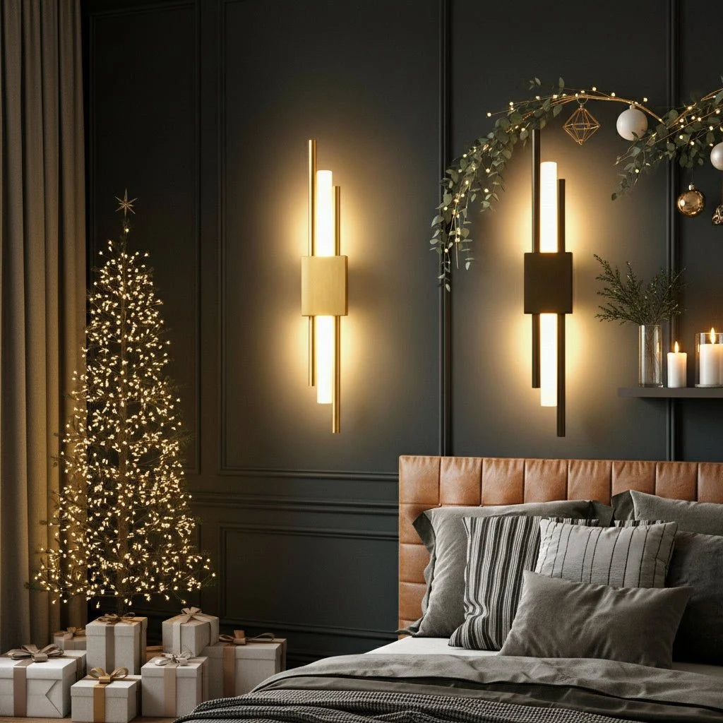 Wall Lights for Living Room, Modern LED Wall Light Dimmable, Wall Lamp in Black or Gold with 3 Colour Temperatures