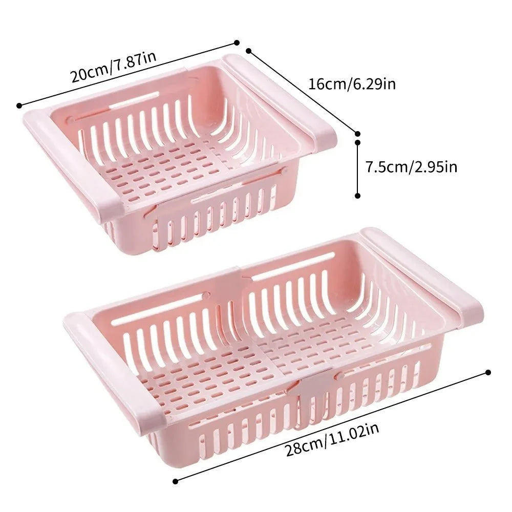 Plastic Storage Box for Fridge, Pull Out Fridge Drawer, Hanging Under Shelf Storage Box for Fruit and Eggs_05
