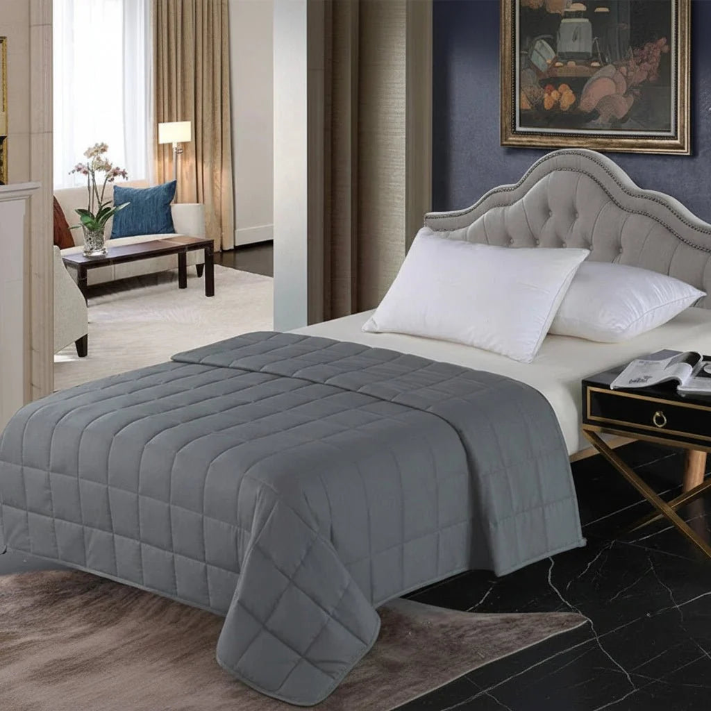 Weighted Blanket with Glass Beads, Breathable Cotton Weighted Blanket for Summer and Winter – image 8