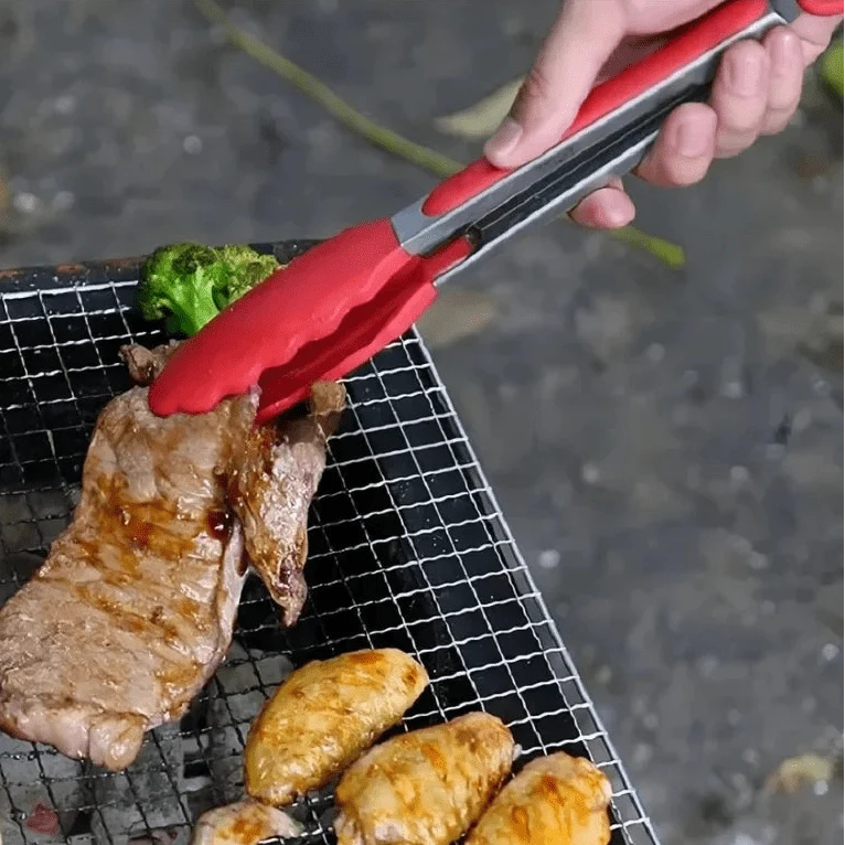 Cooking Tongs with Non-Slip Handle, Plastic Tongs for Serving Food, Lightweight Kitchen Tongs, Kitchen Accessories_02