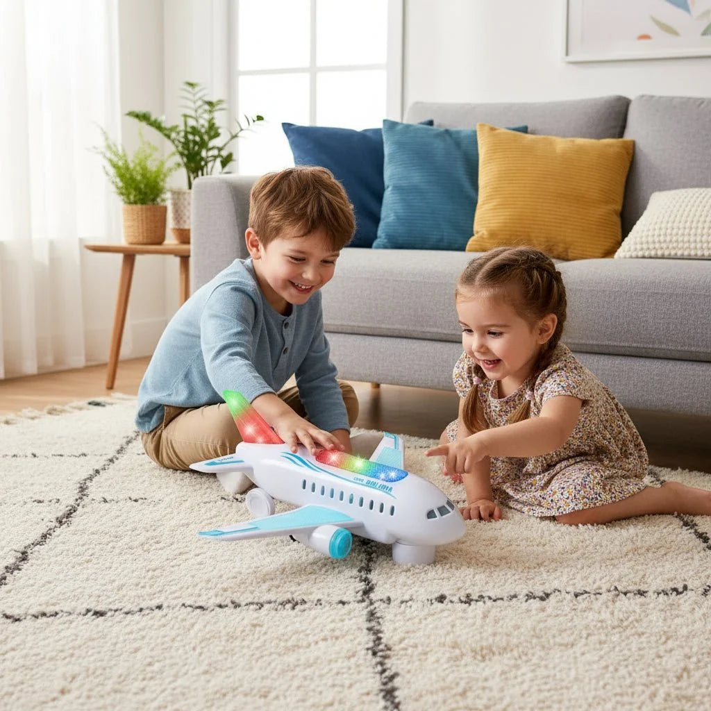 Aeroplane Toy with Lights and Music, Electric Airplane Toy with 360 Rotation, Toy Plane, Light Up Toys for Kids_03