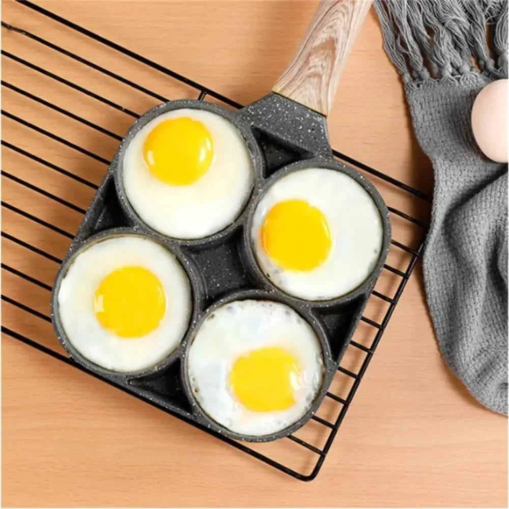 Non Stick Frying Pan with 4 Holes, Pancake Pan for Induction Hob, Omelette Pan for Eggs and Burgers_04