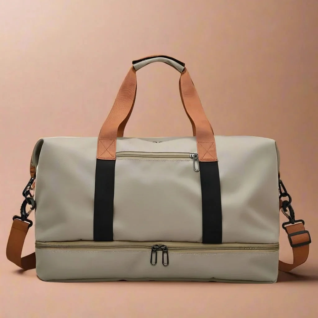 Gym Bag with Shoe Compartment, Waterproof Travel Bag, Weekend Bag with Wet Dry Separation for Swimming and Sports