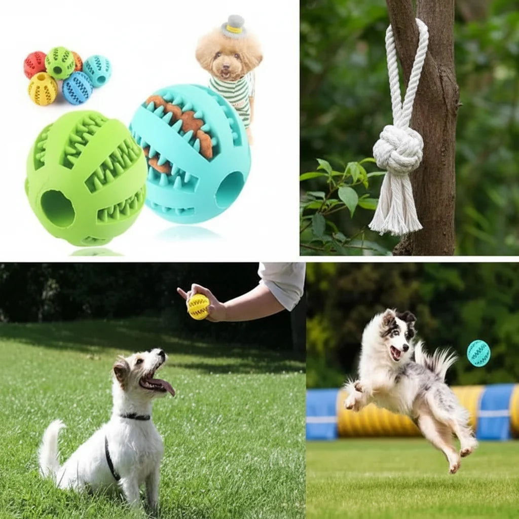 Dog Ball for Treats, Chew Ball for Dogs with Dental Grooves, Interactive Dog Toys for Puppies, Natural Rubber Puppy Toys_08