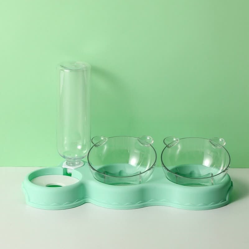 Cat Feeding Station 3 in 1 with Raised Dog Bowl, Cat Water Dispenser, Dog Food and Water Bowl, Raised Cat Bowls_05