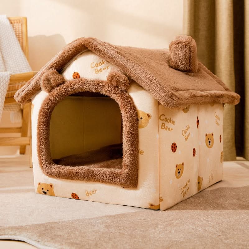 Cat House Indoor, Dog Cave Bed with Washable Cover – image 8