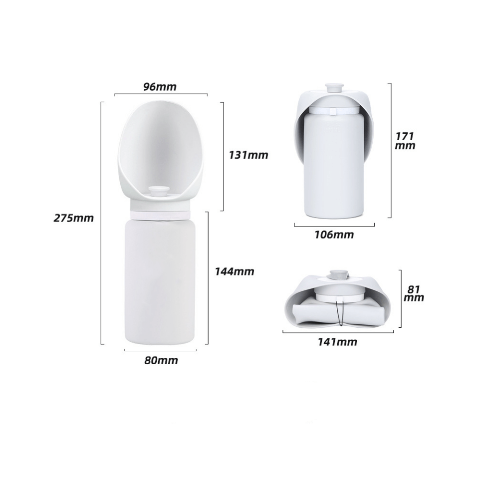 Foldable Dog Water Bottle, Portable Pet Water Bottle 550 ml for Walks – image 8