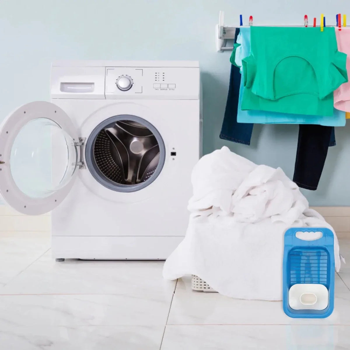 Washboard for Clothes, Anti Slip Washing Board for Hand Washing Clothes and Socks, Plastic Laundry Washboard_03
