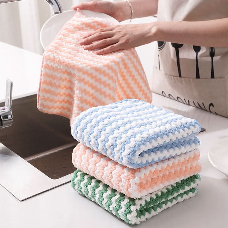 Microfibre Cloths, Coral Fleece Cleaning Cloths for Streak Free Cleaning, Glass Cleaning Cloth, Dish Cloths for Kitchen_08