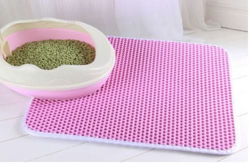 Cat Litter Mat, Non Slip Litter Tray Mat with Waterproof Double Layer, Litter Box Mat for Cats_11