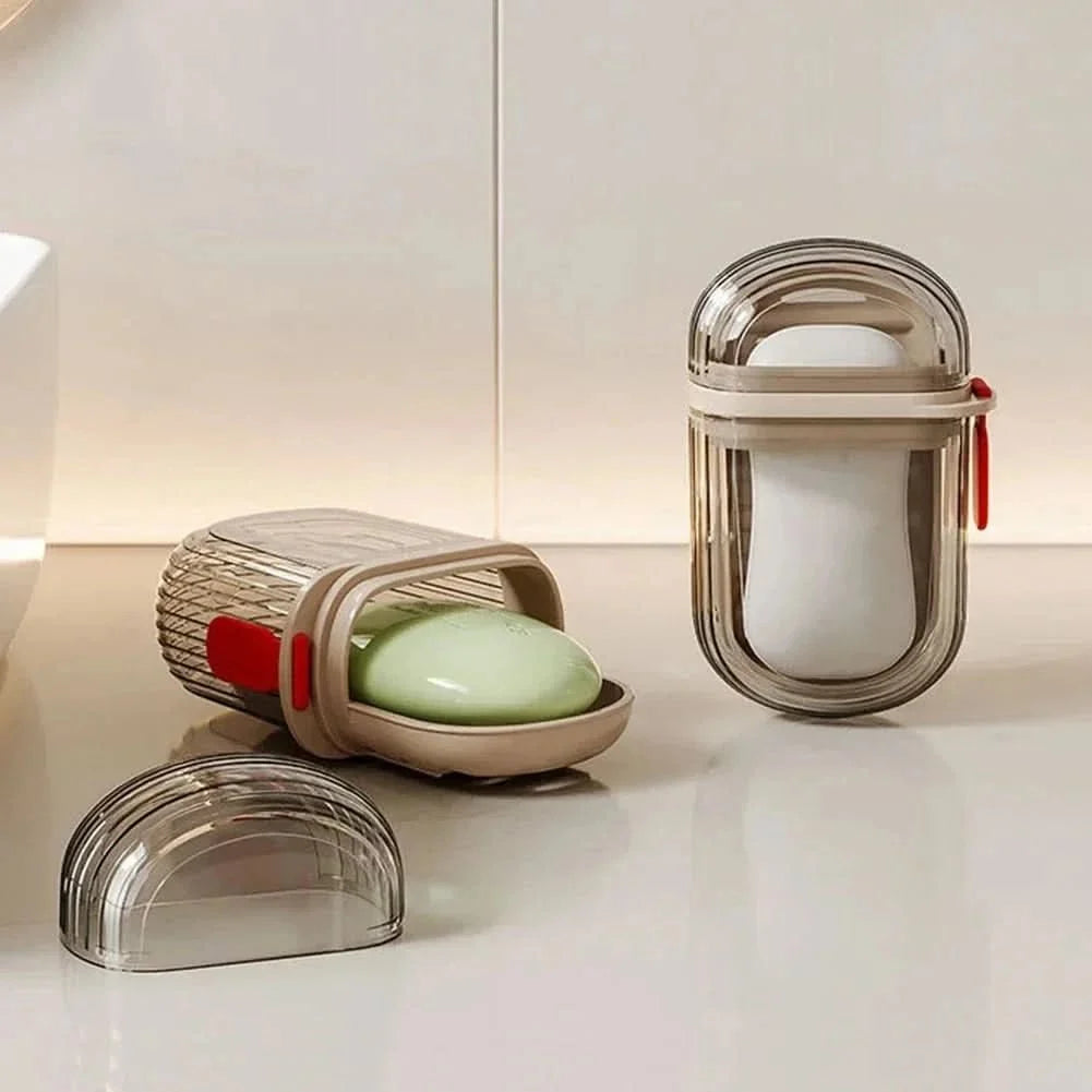 Travel Soap Holder with Drainage Tray, Soap Dish with Drainage, Soap Box for Travel Toiletries and Travel Essentials_02