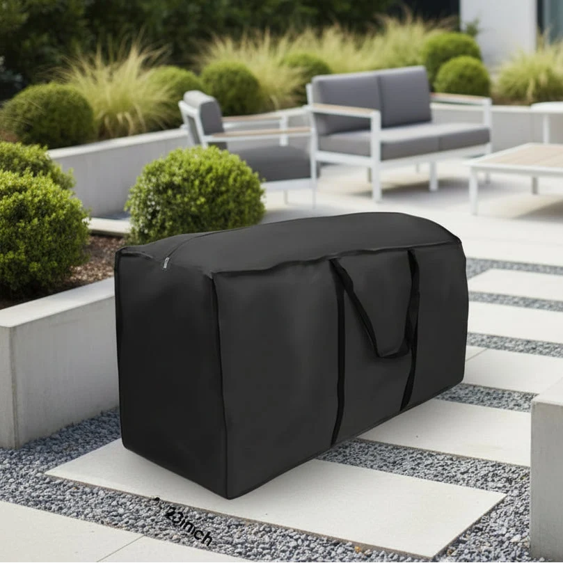 Garden Cushion Storage Bag Water Resistant, Patio Furniture Storage in 210D Oxford
