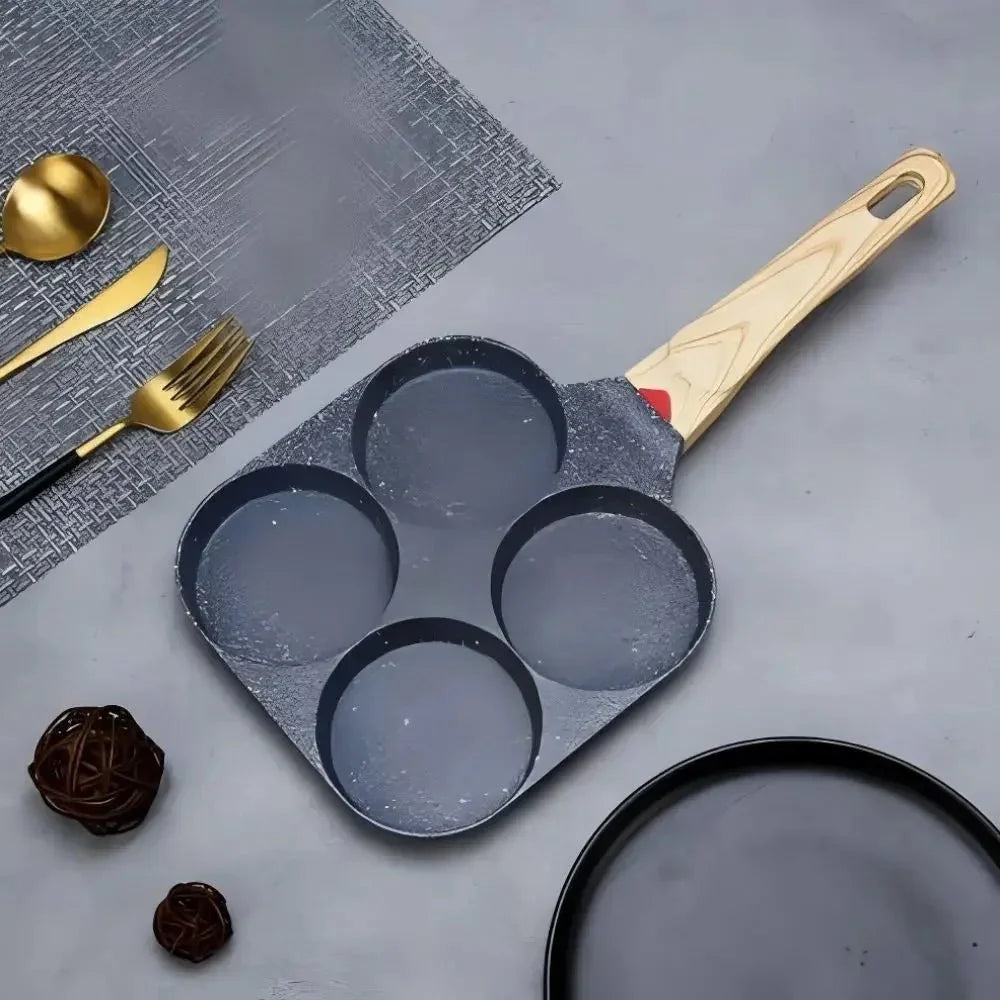 Non Stick Frying Pan with 4 Holes, Pancake Pan for Induction Hob, Omelette Pan for Eggs and Burgers_06